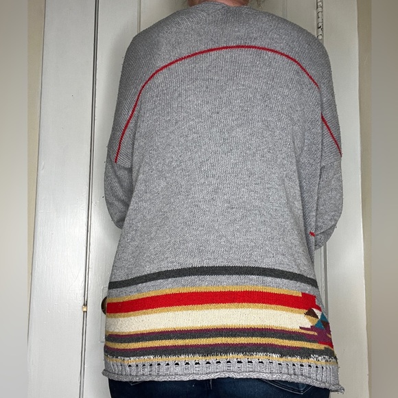 FATE by LFD Geometric Southwestern Boho Cardigan sz M - Picture 4 of 8